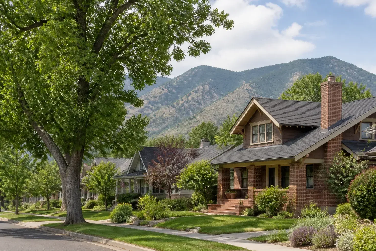 Littleton neighborhood with charming homes and leafy streets